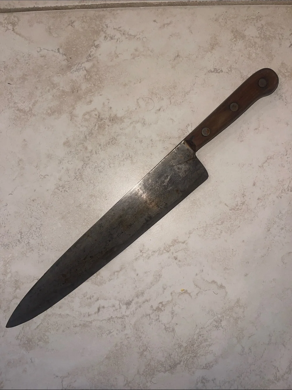 Vintage Chef's Knife Carbon Steel 12” blade